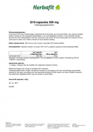 Co-enzym Q10 200 mg capsules 70 g