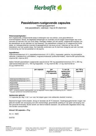 Passiebloem-rustgevende capsules 75 g