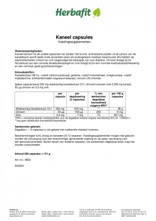 Kaneel-capsules 135 g