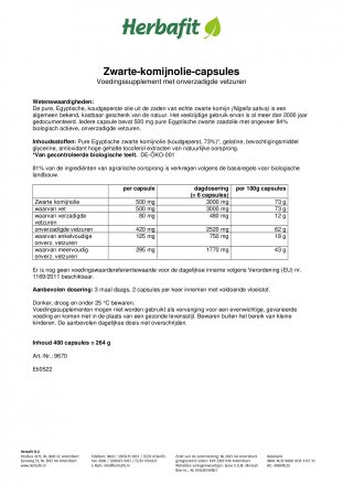 Zwarte-komijnolie-capsules 264 g